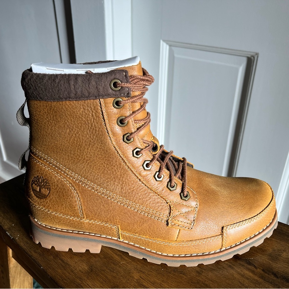 NEW Timberland Originals 6" Warm Lined Boots - Wheat Full Grain Leather - 8.5 M